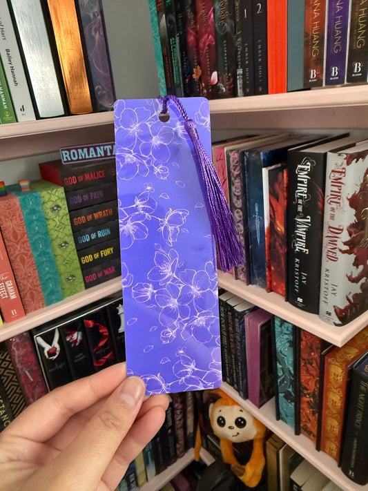 Purple Cherry Blossom Bookmark