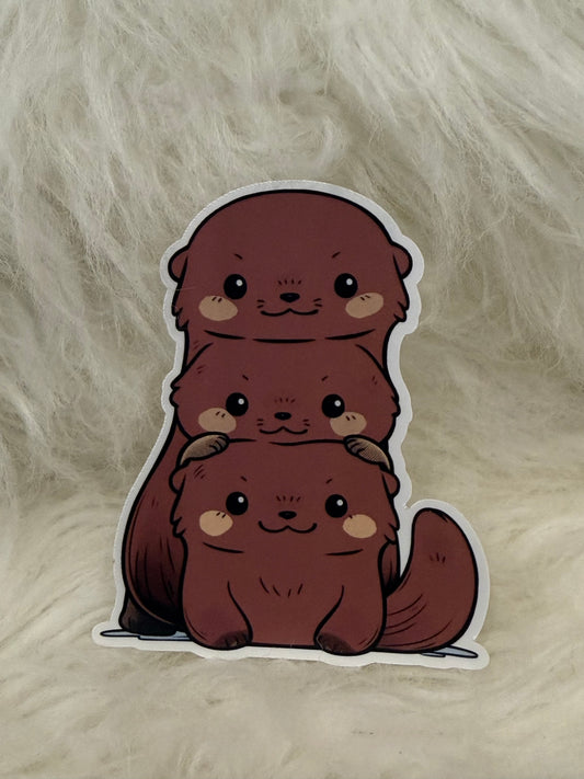 Otter Stack Sticker