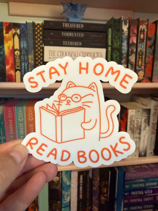 Stay Home Read Books Sticker