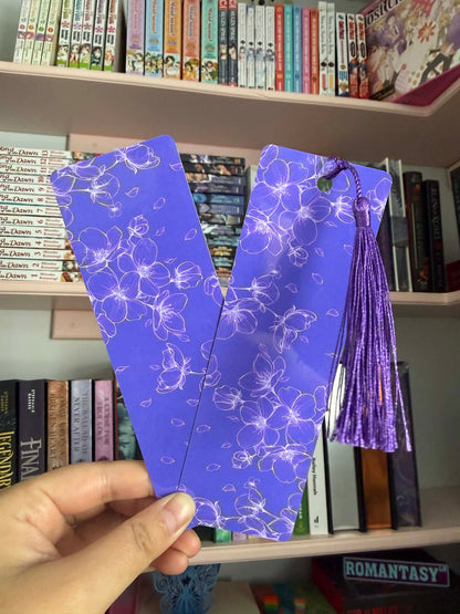 Purple Cherry Blossom Bookmark