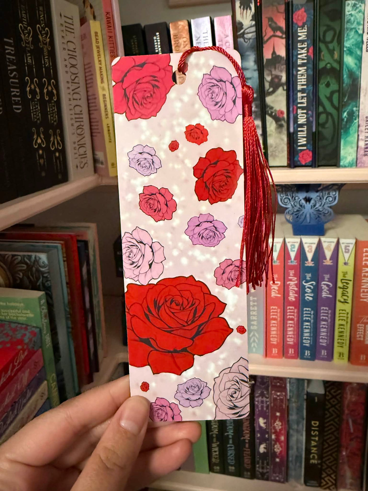 Sparkly Rose Bookmark