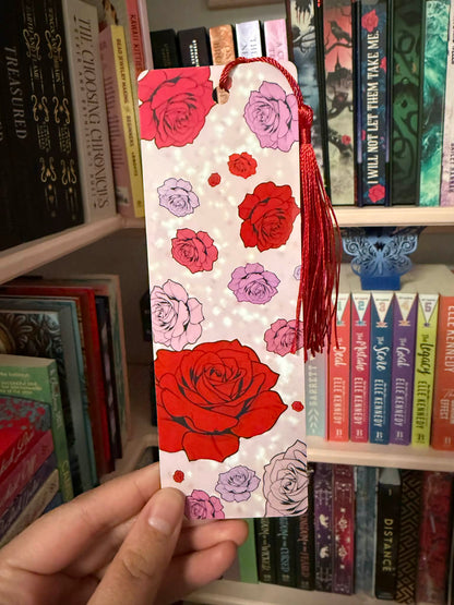 Sparkly Rose Bookmark